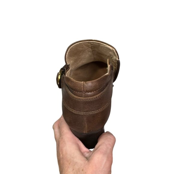 Soul Naturalizer Brown Block Heel Ankle Booties Size 9 – Comfort Zip Booties - Picture 4 of 9